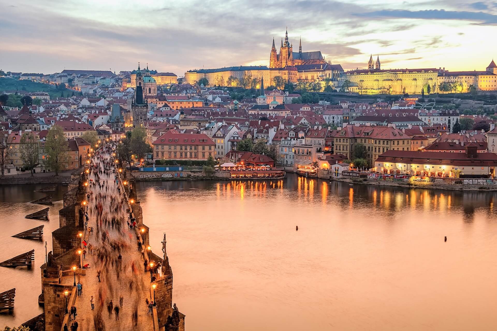 Praha Hradčany a Karlov most