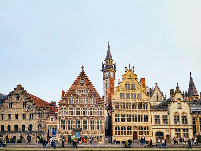 Námestie v meste Ghent.